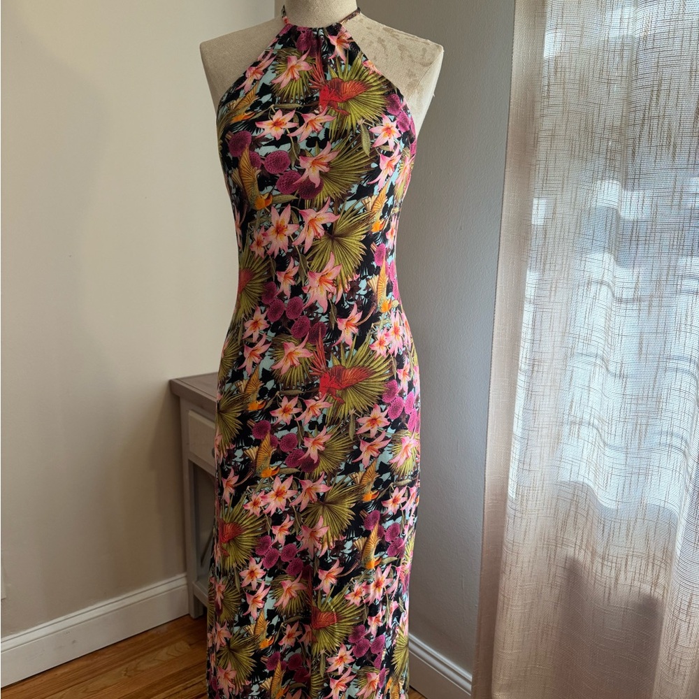 Floral Halter Maxi Dress